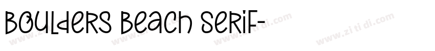 Boulders Beach Serif字体转换